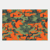 Orange and Green Camouflage, Militär, Armee Geschenkpapier Set (Vorderseite 3)
