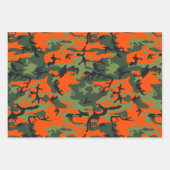 Orange and Green Camouflage, Militär, Armee Geschenkpapier Set (Vorderseite)