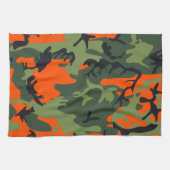 Orange and Green Camouflage, Militär, Armee Geschirrtuch (Horizontal)