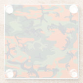 Orange and Green Camouflage, Militär, Armee Glasuntersetzer (Rückseite)