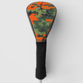 Orange and Green Camouflage, Militär, Armee Golf Headcover (Vorderseite)