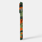 Orange and Green Camouflage, Militär, Armee iPhone Hülle (Linke Seite)