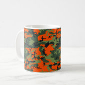 Orange and Green Camouflage, Militär, Armee Kaffeetasse (Vorderseite Links)