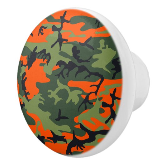 Orange and Green Camouflage, Militär, Armee Keramikknauf (Rechts)