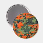 Orange and Green Camouflage, Militär, Armee Magnet (Vorderseite/Rückseite)