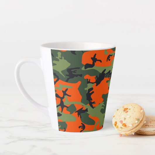 Orange and Green Camouflage, Militär, Armee Milchtasse (Beispiel)