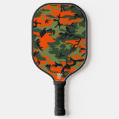Orange and Green Camouflage, Militär, Armee Pickleball Schläger (Vorderseite)