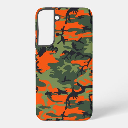 Orange and Green Camouflage, Militär, Armee Samsung Galaxy Hülle (Rückseite)