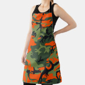 Orange and Green Camouflage, Militär, Armee Schürze (InSitu)