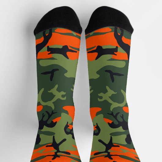 Orange and Green Camouflage, Militär, Armee Socken (Oben)
