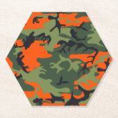 Orange and Green Camouflage, Militär, Armee Untersetzer (Vorderseite)