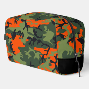 Orange and Green Camouflage, Militär, Armee Waschbeutel