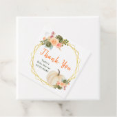 Orange and Green Pumpkins Baby Dusche Vielen Dank Geschenkanhänger (Beispiel)