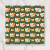 Orange and Green Pumpkins Baby Dusche Vielen Dank Geschenkanhänger (Rückseite)