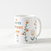 Orange and Green Simple Vatertag Persönliche Tasse (VorderseiteRechts)