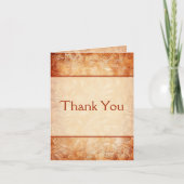 Orange and Ivory Floral Danke Note Card (Vorderseite)