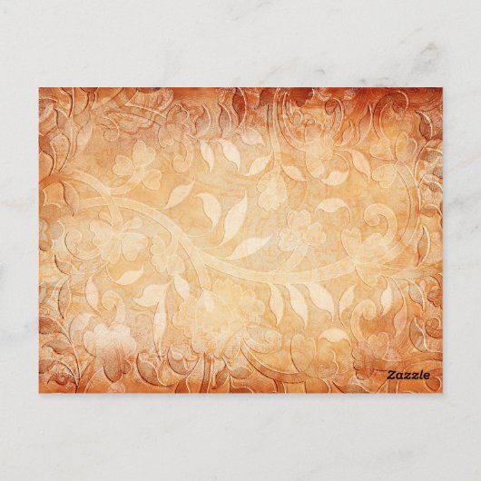 Orange and Ivory Tischnummer Card (Rückseite)