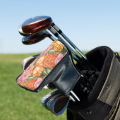 Orange and Pink Tulip Flowers Personalized Golf Headcover (In Situ)