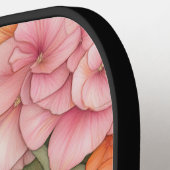 Orange and Pink Tulip Flowers Personalized Pickleball Schläger (Linke Seite)