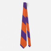 Orange and Plum Broad University Strip Krawatte (Vorderseite)