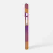 Orange and Purple Abstract Wave Pattern iPhone 16 Hülle (Linke Seite)