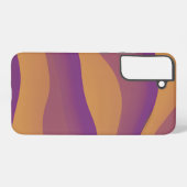 Orange and Purple Abstract Wave Pattern Samsung Galaxy Hülle (Rückseite (Horizontal))