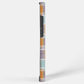 Orange and Purple Plaid Pattern Monogram Samsung Galaxy Hülle (Rechte Seite)