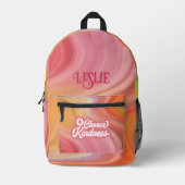 Orange and Raspberry Sherbet - Wählen Sie Freundli Bedruckter Rucksack (Vorderseite)