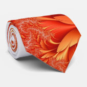 Orange and Red Fraktal Art Modern Artists Krawatte (Gerollt)
