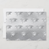 Orange and Silver Graduation Announcement Photo Einladung (Rückseite)