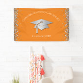Orange and Silver Graduation Banner (Insitu)
