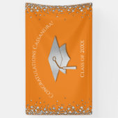 Orange and Silver Graduation Banner (Vertikal)