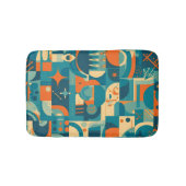 Orange and Teal Geometric Abstract Badematte (Vorderseite)