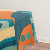 Orange and Teal Geometric Abstract Tischdecke (Beispiel)
