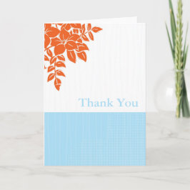 Orange and Tiffany Thank You Cards Dankeskarte