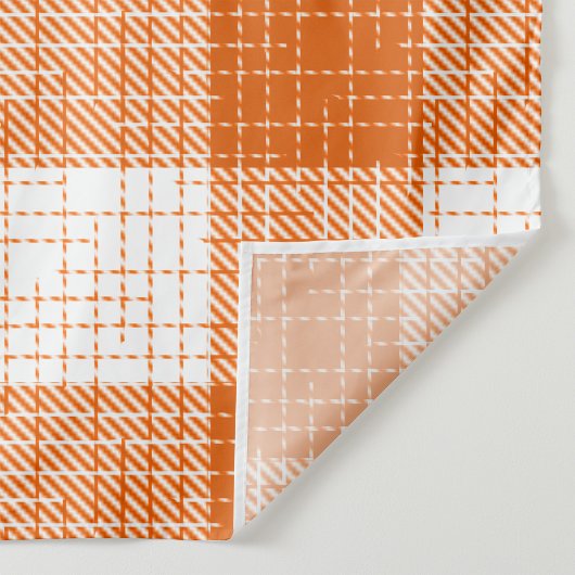 Orange and White Bold Checkered Plaid Design  Stoff