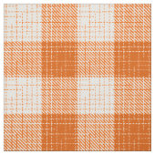 Orange and White Bold Checkered Plaid Design  Stoff (Muster)