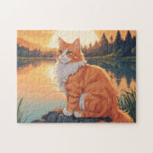 Orange and White Cat Puzzle (Horizontal)