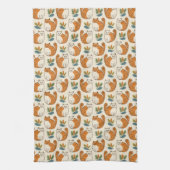 Orange and White Cats Naive Art Style Geschirrtuch (Vertikal)