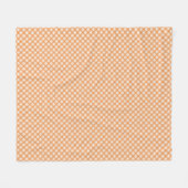 orange and white checkered pattern fleecedecke (Vorderseite (Horizontal))