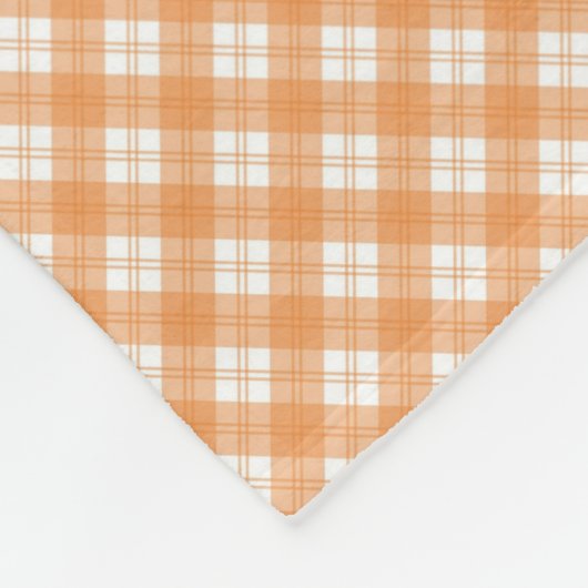 orange and white checkered pattern fleecedecke (Ecke)