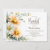 Orange and White Daisies Bridal Shower Einladung (Vorderseite)