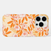 Orange and white floral pattern daisies Case-Mate iPhone hülle (Rückseite (Horizontal))