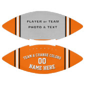 Orange and White Football with Foto, Personalized (Paneele)