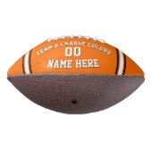 Orange and White Football with Foto, Personalized (Gedreht 270)