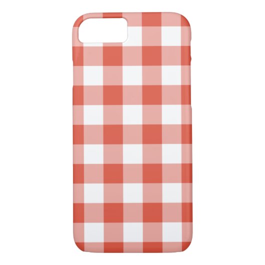 Orange and White Gingham Pattern Case-Mate iPhone Hülle (Rückseite)