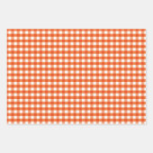 Orange and White Gingham Pattern Geschenkpapier Set (Vorderseite 3)