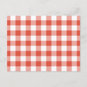 Orange and White Gingham Pattern Postkarte (Vorderseite)