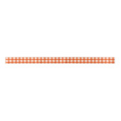 Orange and White Gingham Pattern Satinband (Vorderseite)
