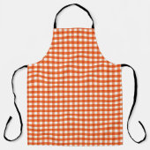 Orange and White Gingham Pattern Schürze (Vorderseite)
